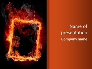 Igniting Shiny Flame PowerPoint Template