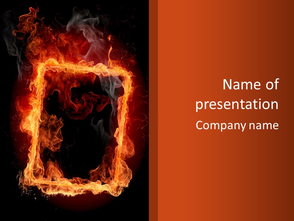 Igniting Shiny Flame PowerPoint Template