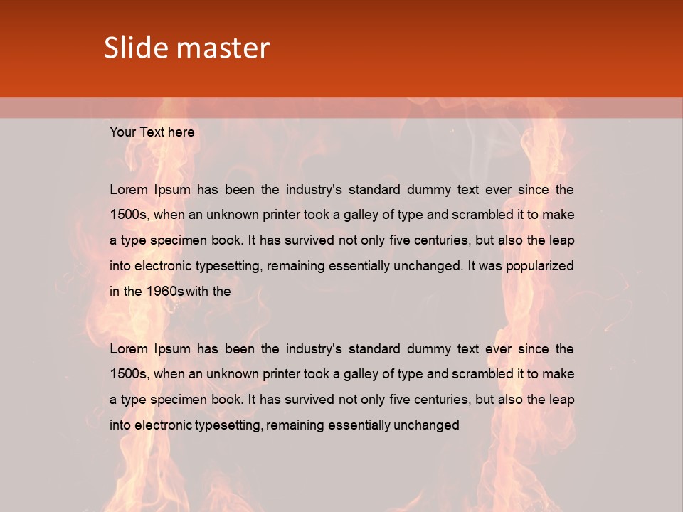 Igniting Shiny Flame PowerPoint Template