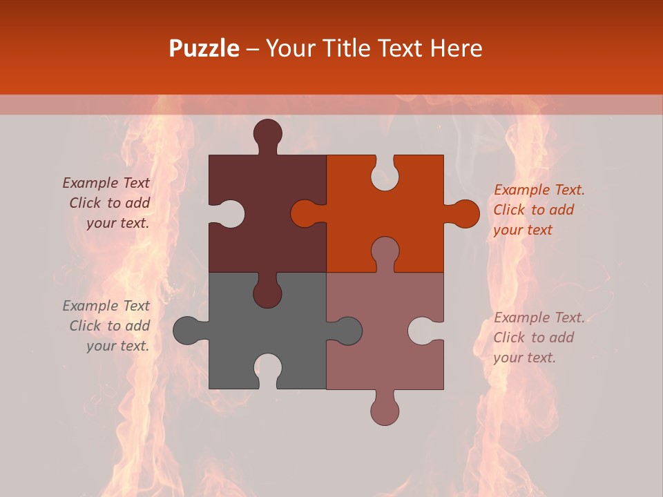 Igniting Shiny Flame PowerPoint Template