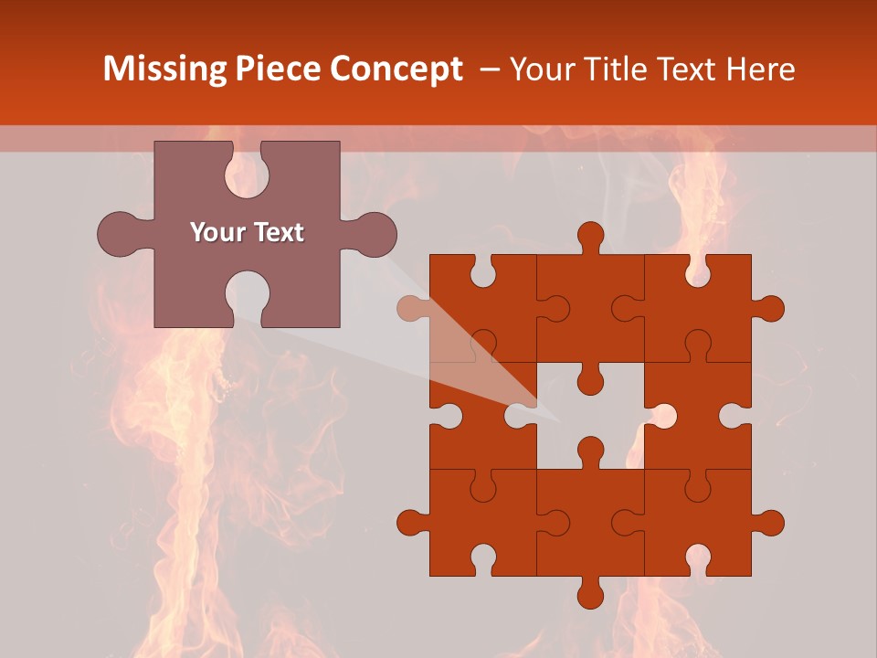 Igniting Shiny Flame PowerPoint Template