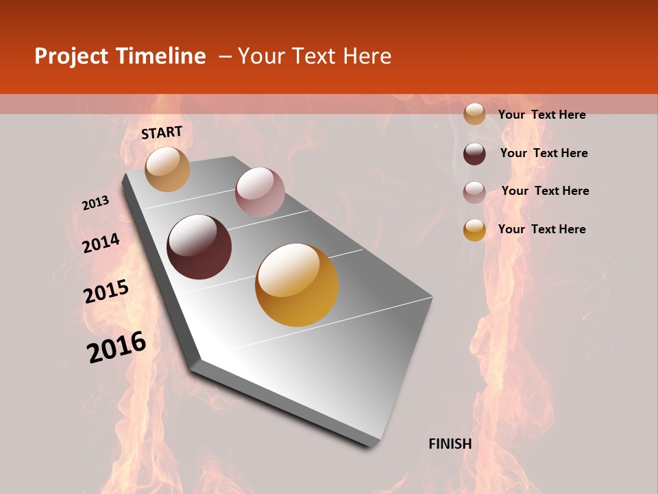 Igniting Shiny Flame PowerPoint Template