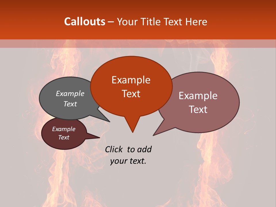 Igniting Shiny Flame PowerPoint Template
