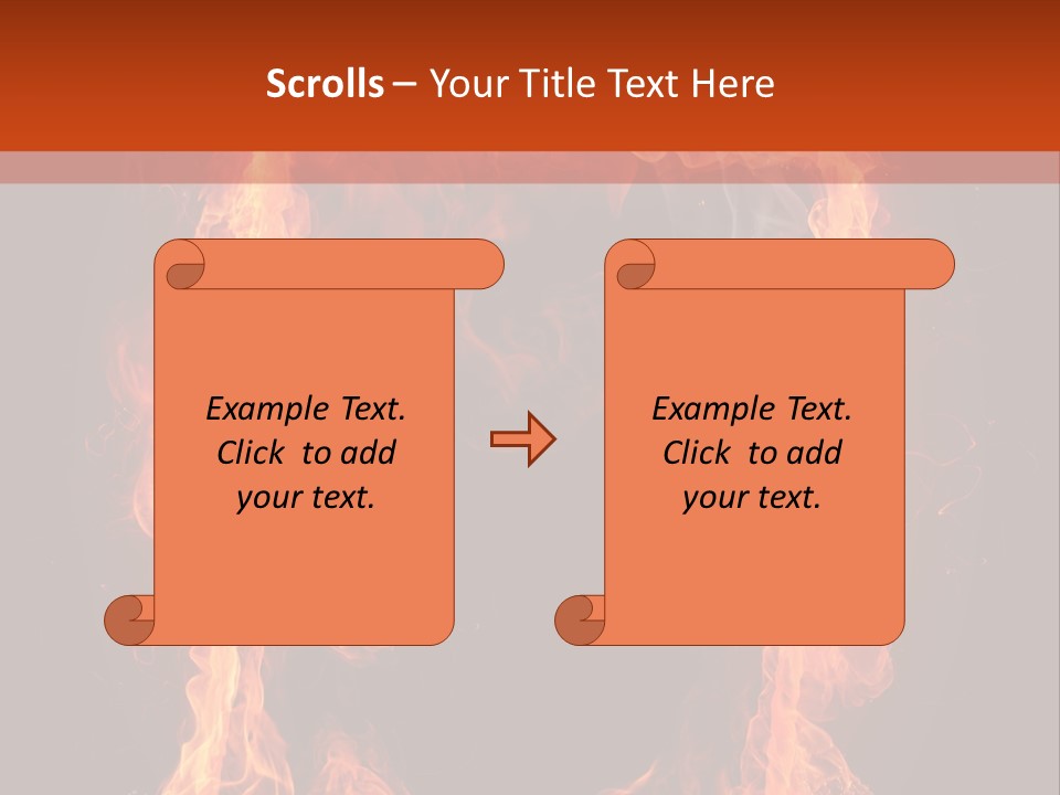 Igniting Shiny Flame PowerPoint Template