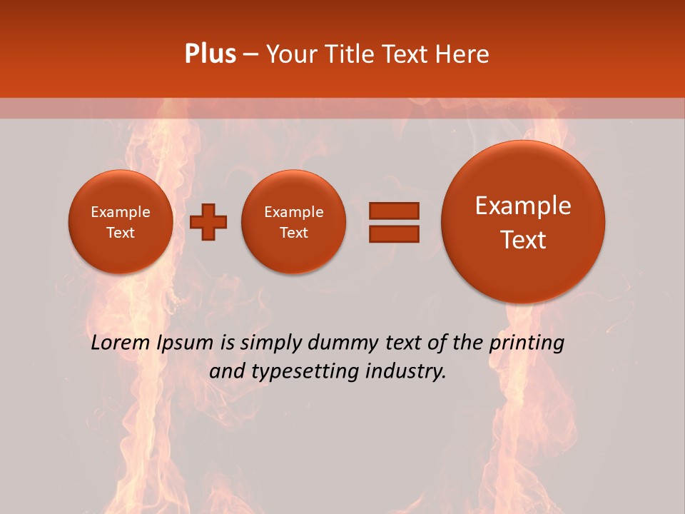Igniting Shiny Flame PowerPoint Template