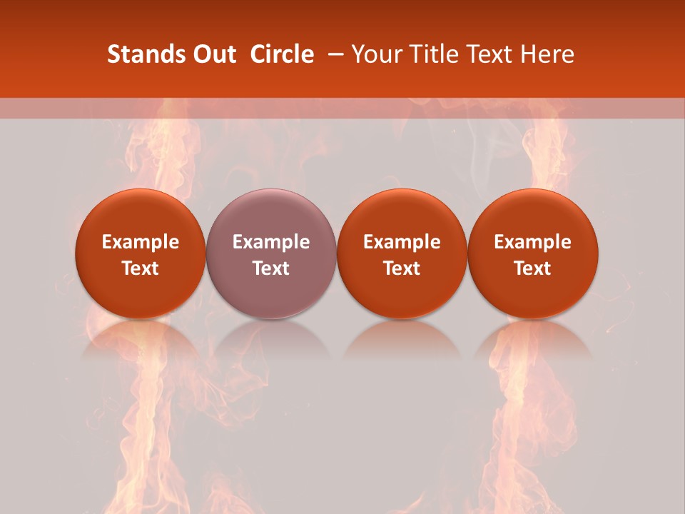 Igniting Shiny Flame PowerPoint Template