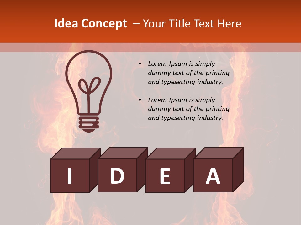 Igniting Shiny Flame PowerPoint Template