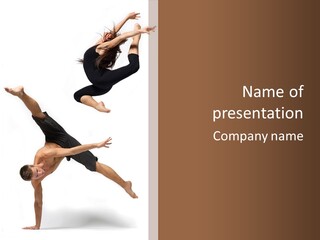 Exercise Elegance Female PowerPoint Template