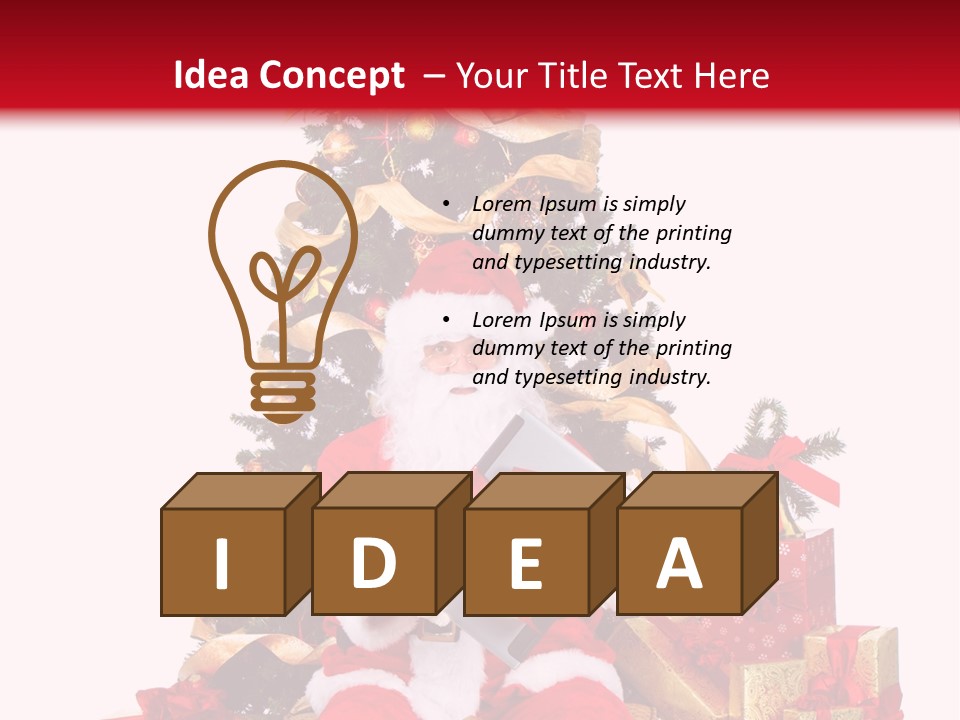 Party Holiday Tree PowerPoint Template