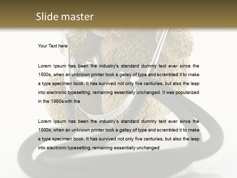 Examination Bear Wounded PowerPoint Template