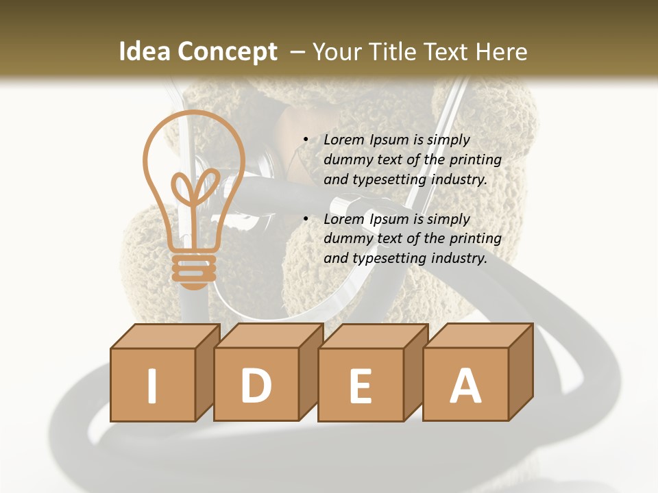 Examination Bear Wounded PowerPoint Template