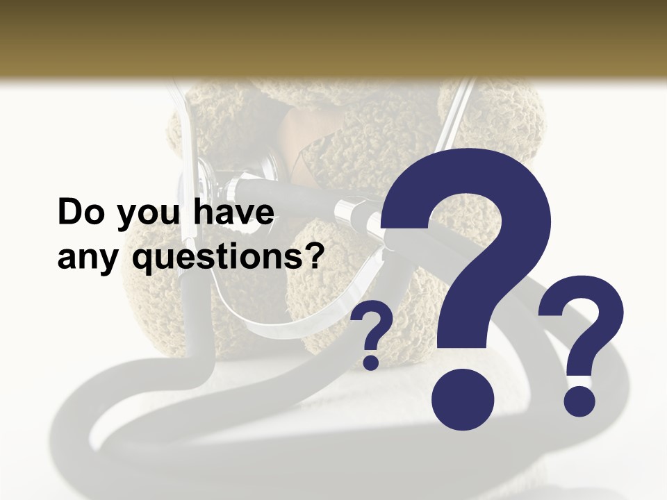 Examination Bear Wounded PowerPoint Template