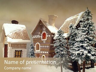 Hut White Cottage PowerPoint Template