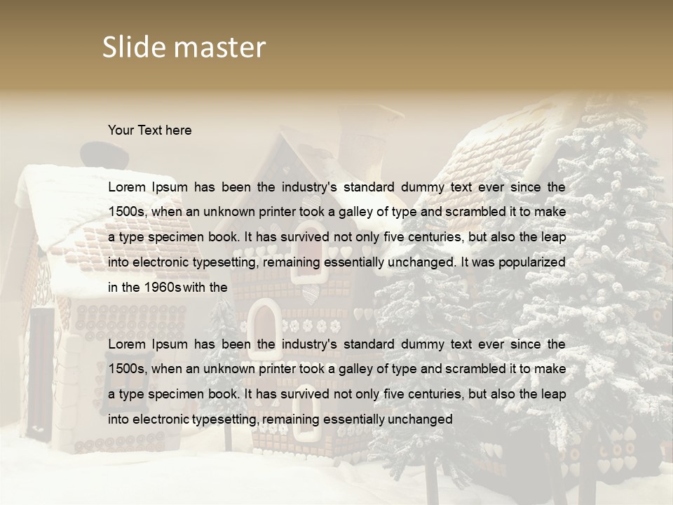 Hut White Cottage PowerPoint Template