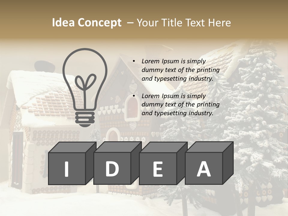 Hut White Cottage PowerPoint Template