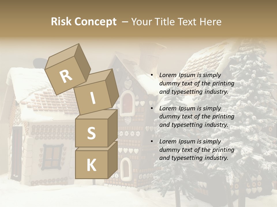 Hut White Cottage PowerPoint Template