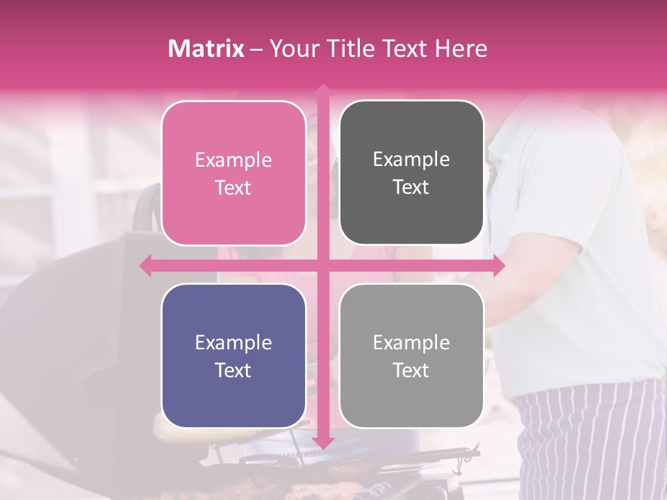 Husband Smiling Holding PowerPoint Template