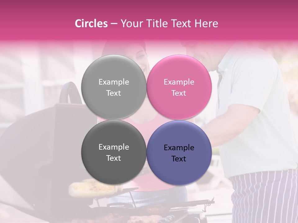 Husband Smiling Holding PowerPoint Template