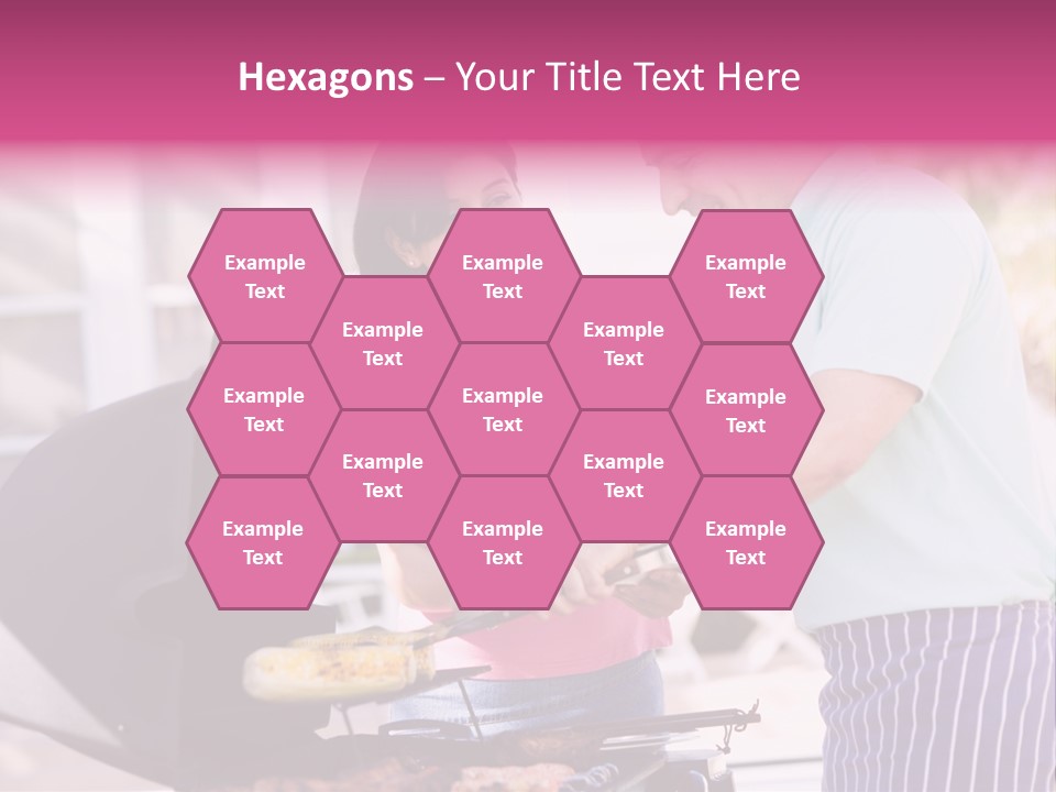 Husband Smiling Holding PowerPoint Template