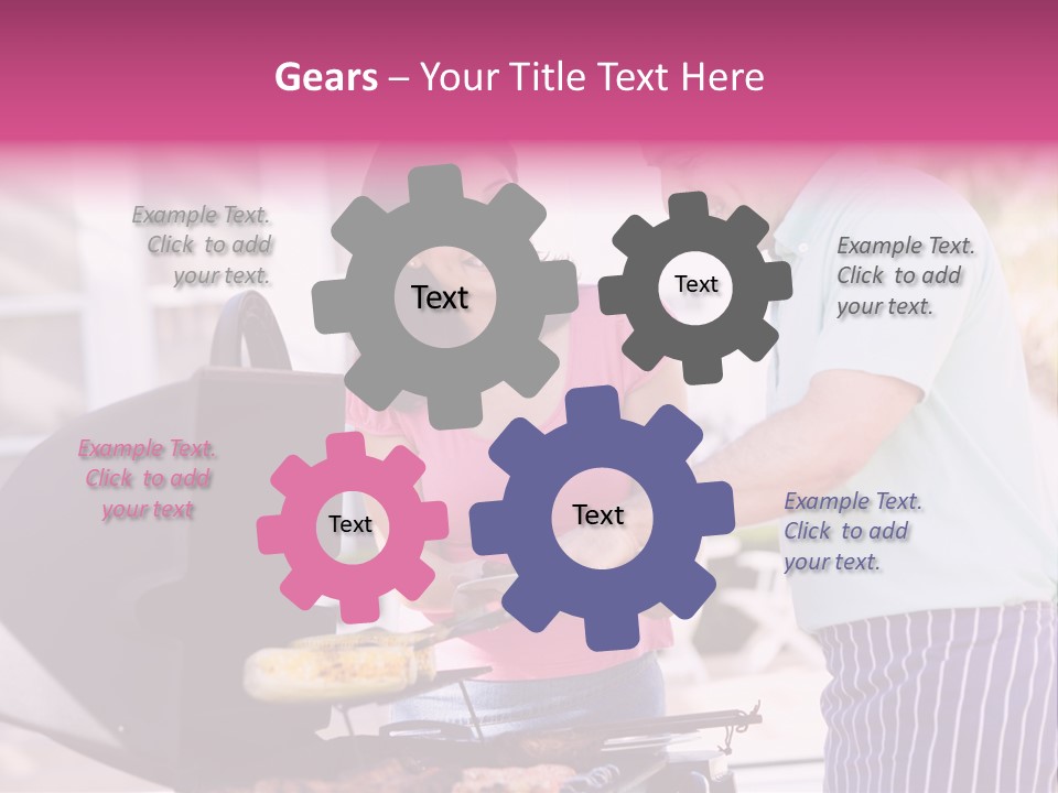 Husband Smiling Holding PowerPoint Template