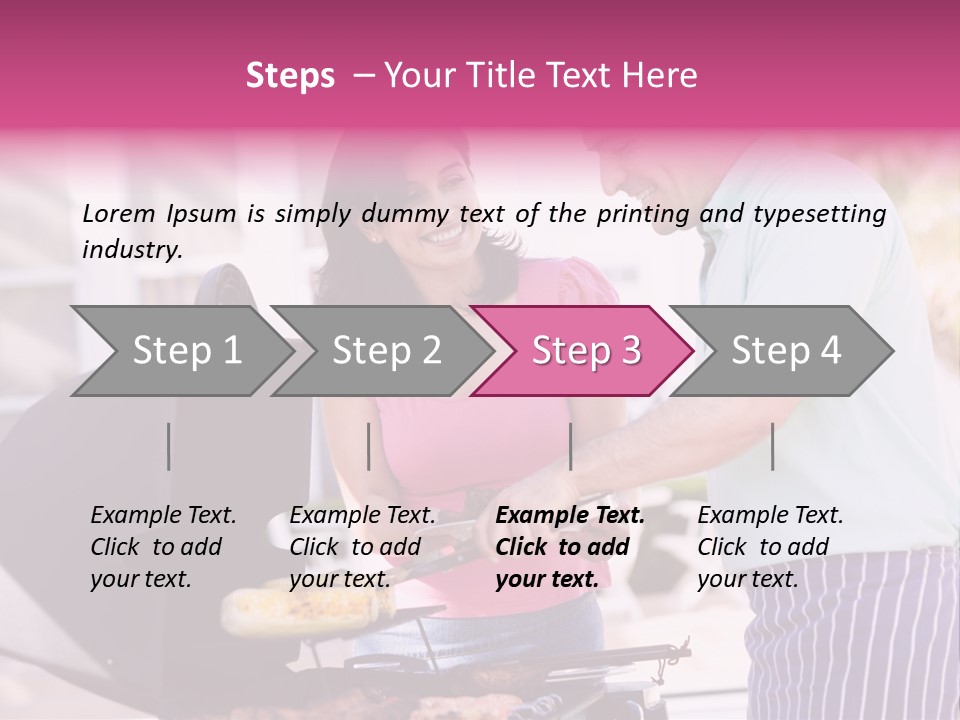 Husband Smiling Holding PowerPoint Template