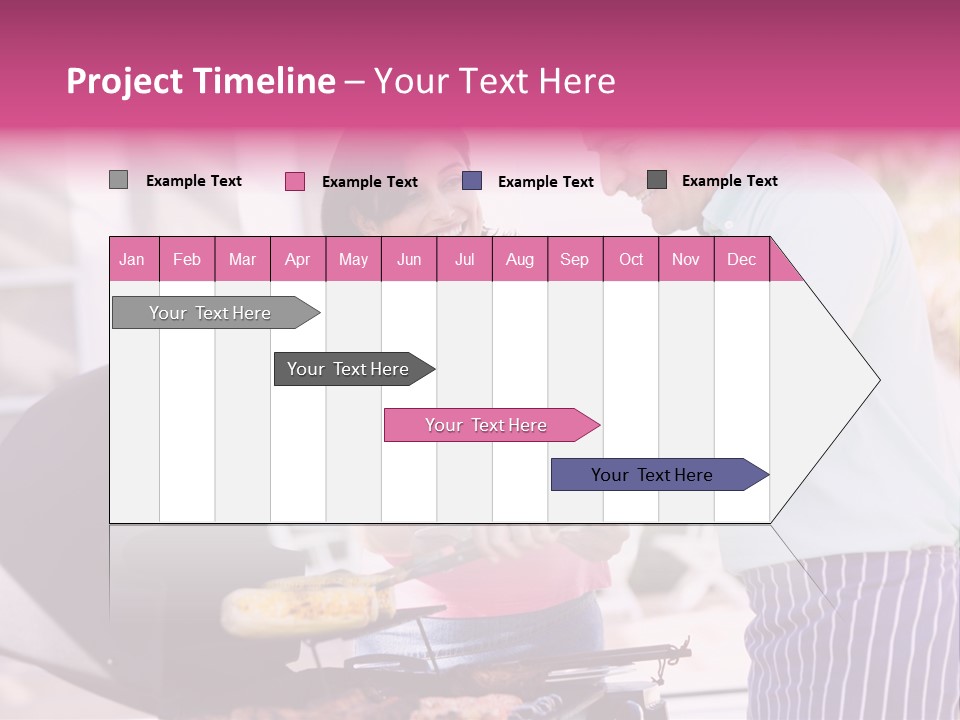 Husband Smiling Holding PowerPoint Template