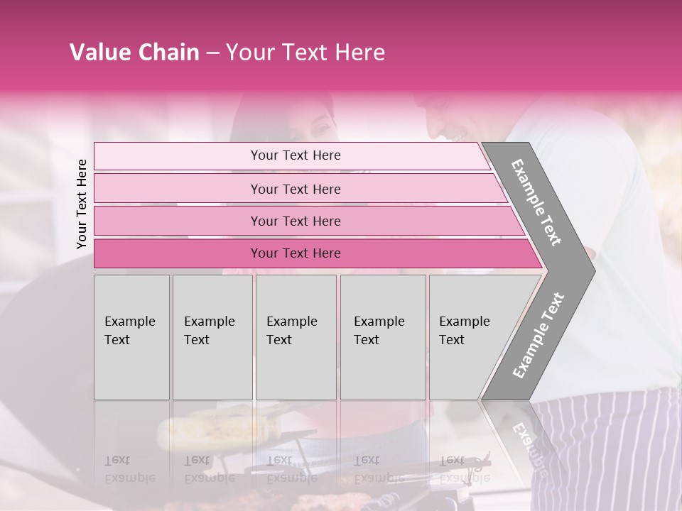 Husband Smiling Holding PowerPoint Template