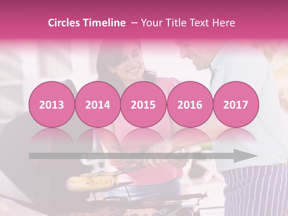 Husband Smiling Holding PowerPoint Template