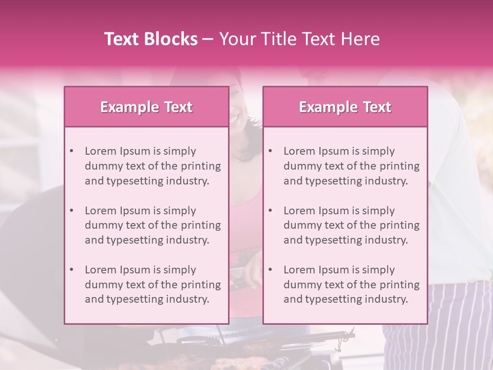 Husband Smiling Holding PowerPoint Template