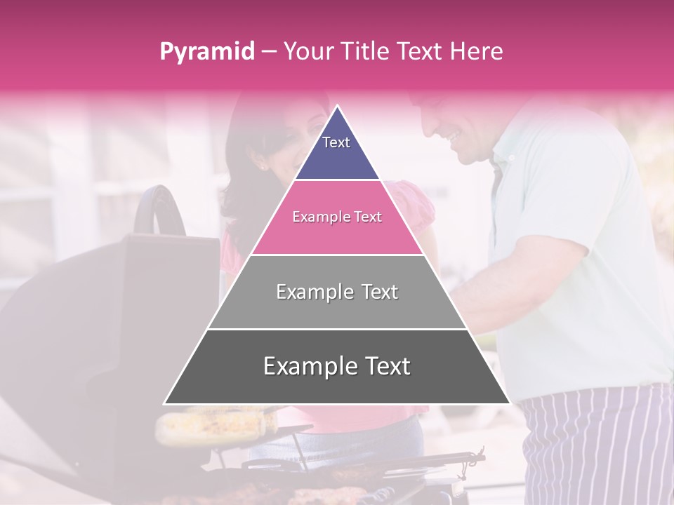 Husband Smiling Holding PowerPoint Template