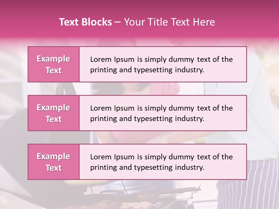 Husband Smiling Holding PowerPoint Template