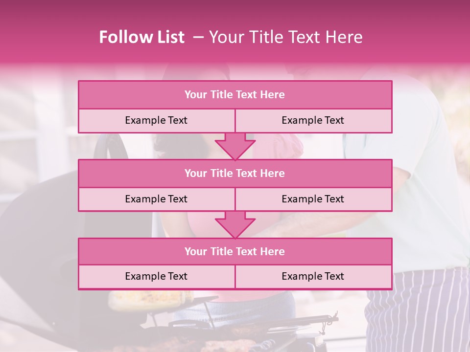 Husband Smiling Holding PowerPoint Template