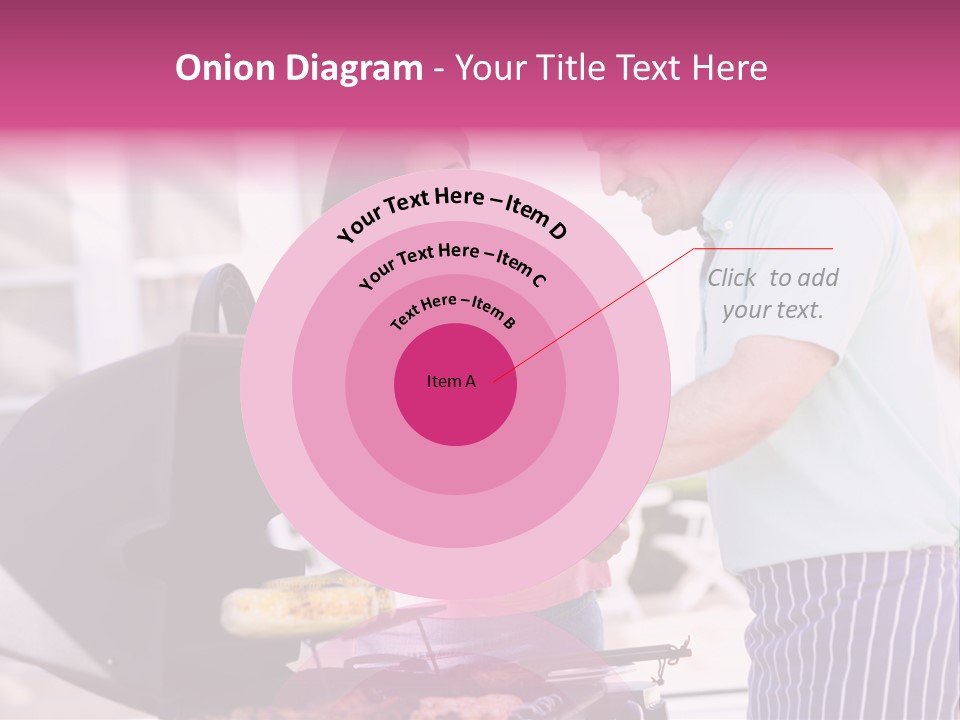 Husband Smiling Holding PowerPoint Template