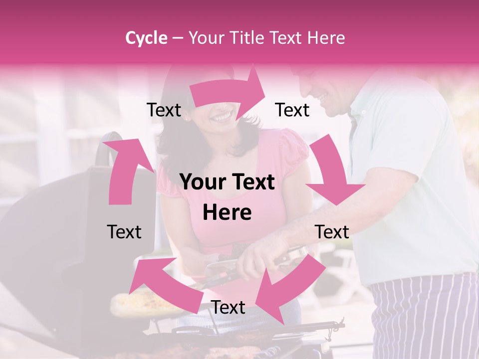 Husband Smiling Holding PowerPoint Template