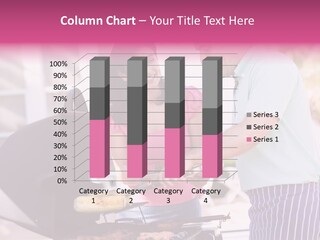 Husband Smiling Holding PowerPoint Template