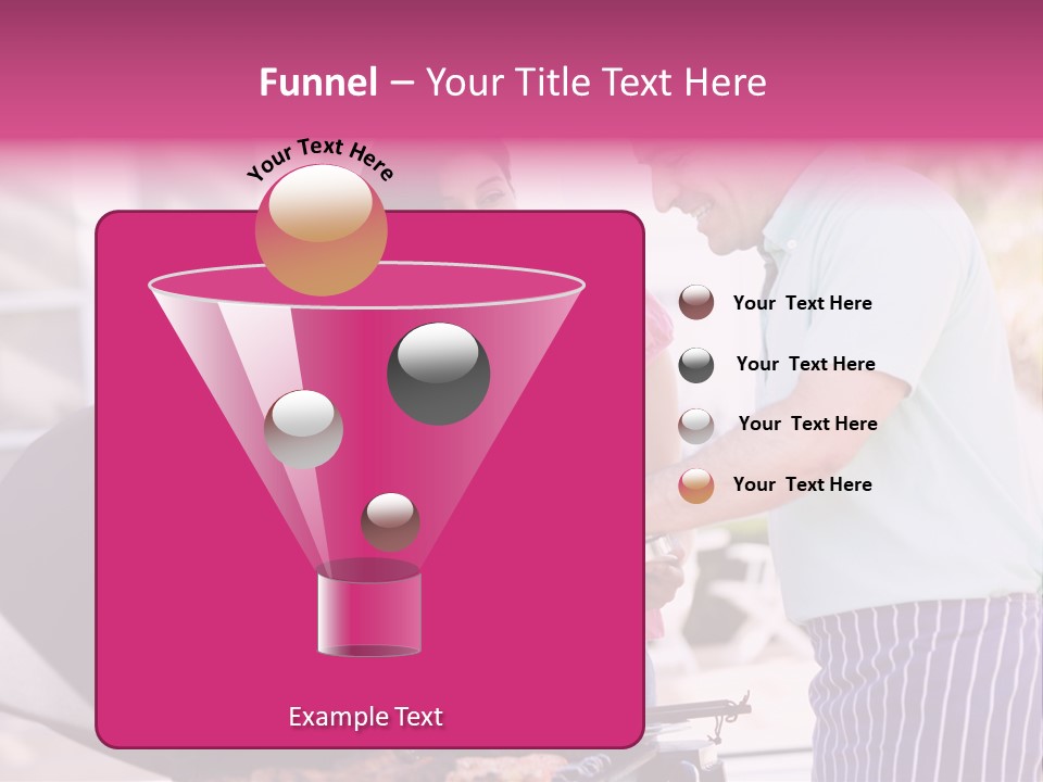 Husband Smiling Holding PowerPoint Template