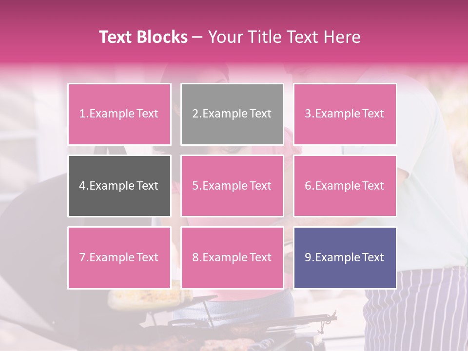 Husband Smiling Holding PowerPoint Template