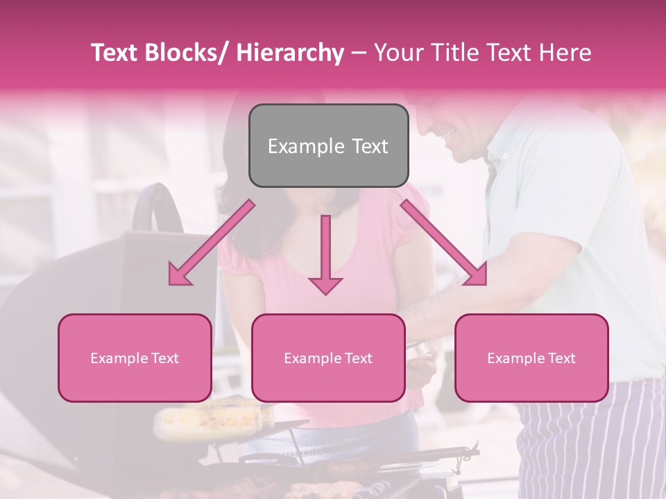 Husband Smiling Holding PowerPoint Template