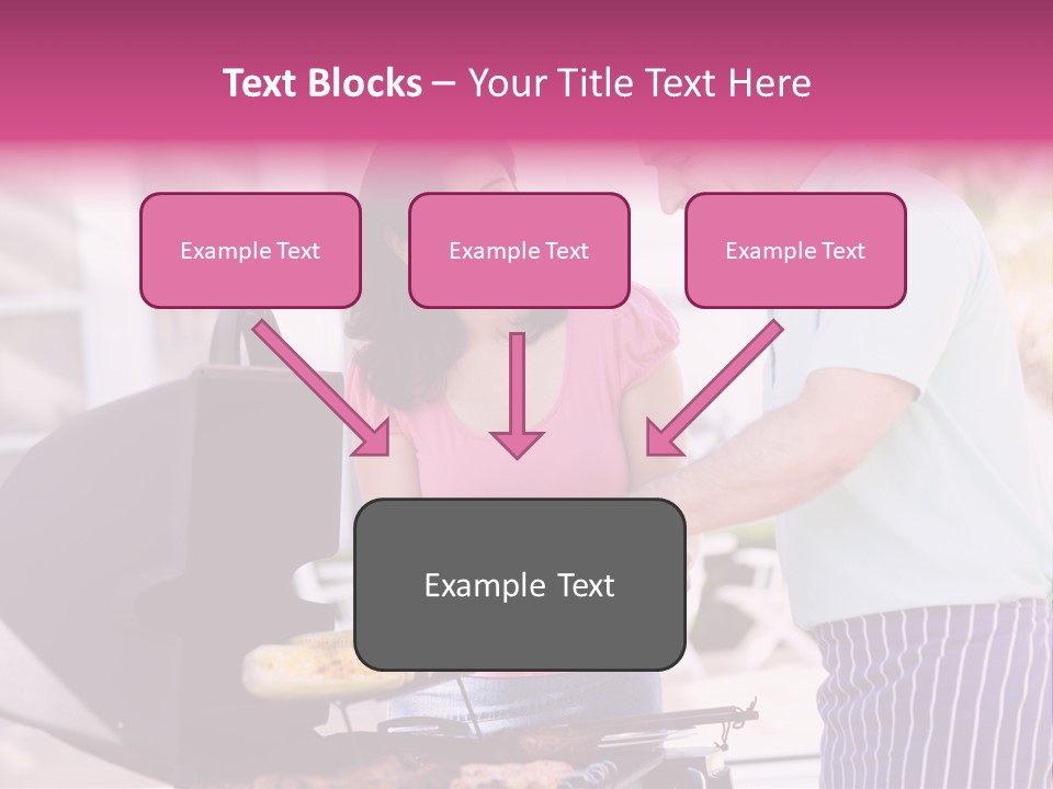 Husband Smiling Holding PowerPoint Template