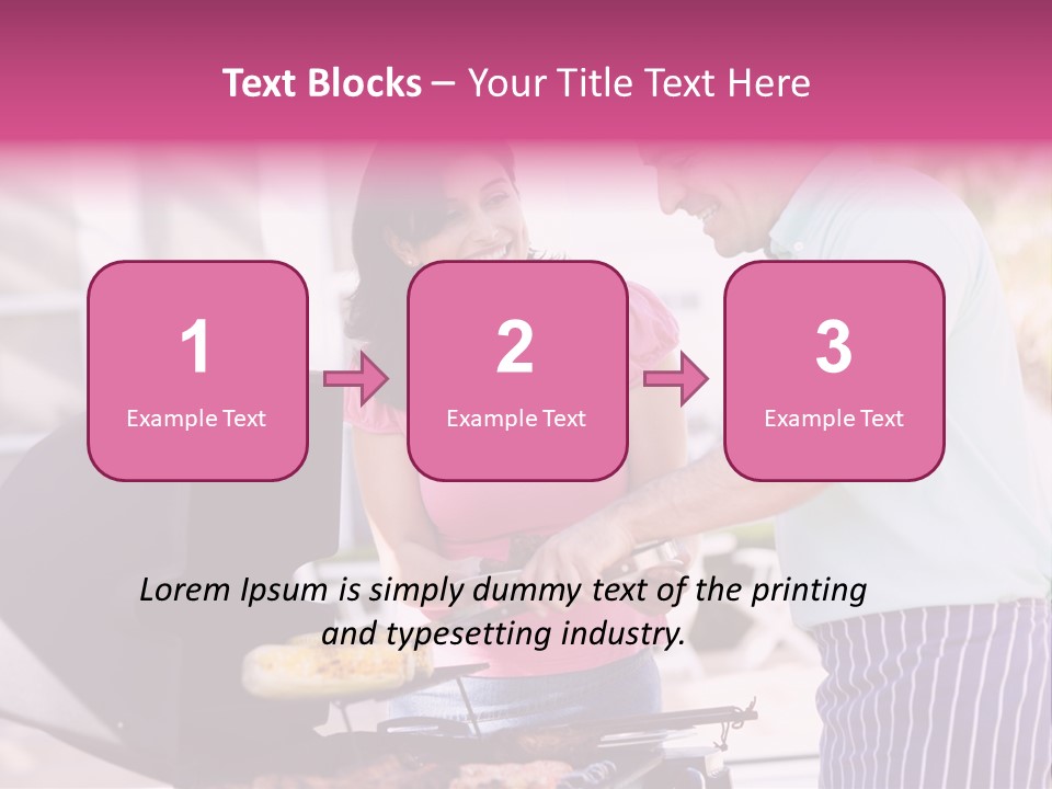 Husband Smiling Holding PowerPoint Template