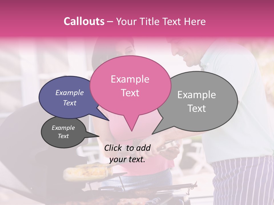 Husband Smiling Holding PowerPoint Template