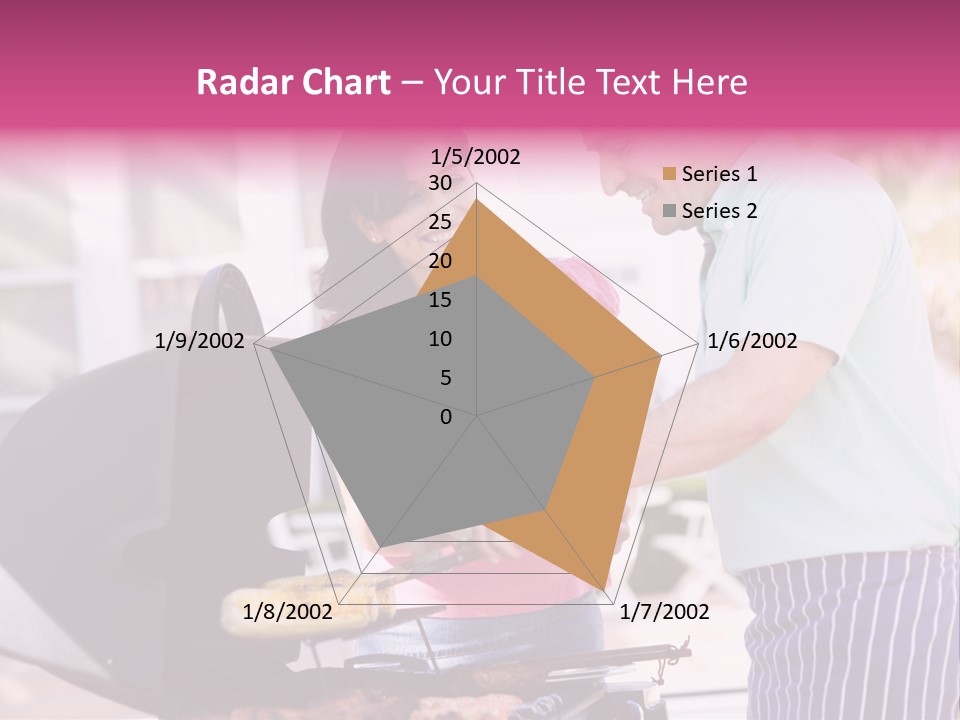 Husband Smiling Holding PowerPoint Template