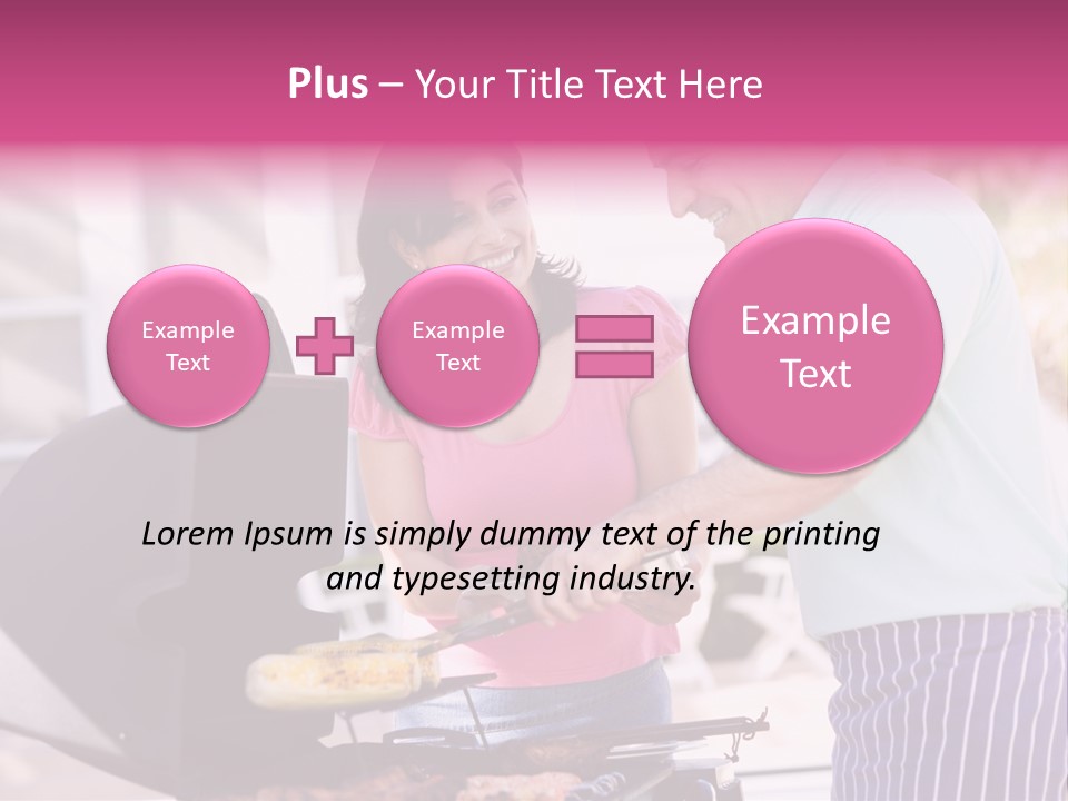 Husband Smiling Holding PowerPoint Template