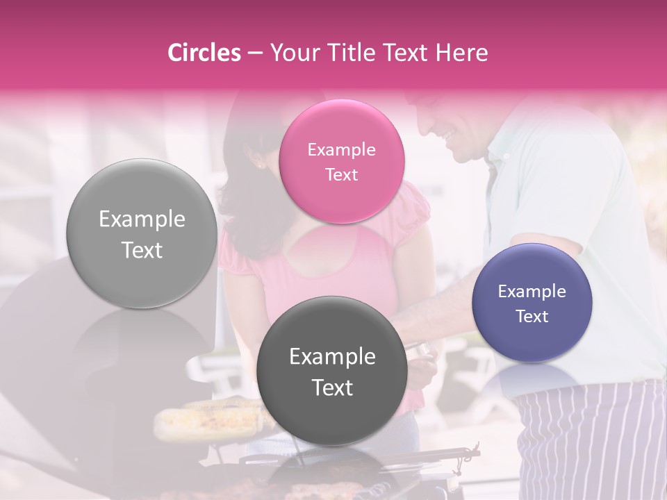 Husband Smiling Holding PowerPoint Template