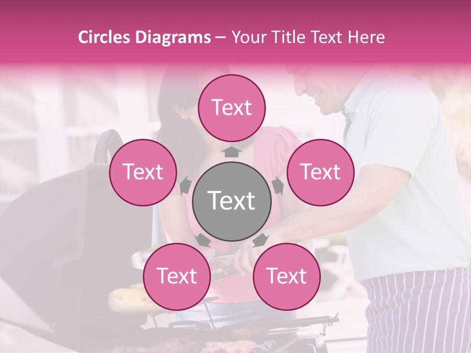 Husband Smiling Holding PowerPoint Template