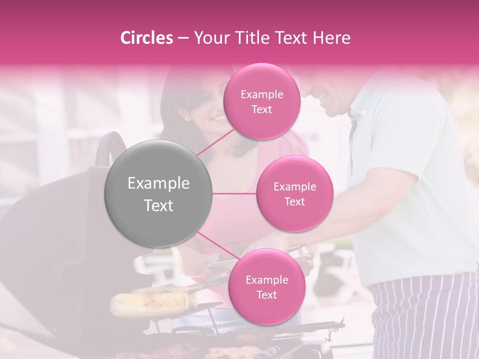 Husband Smiling Holding PowerPoint Template