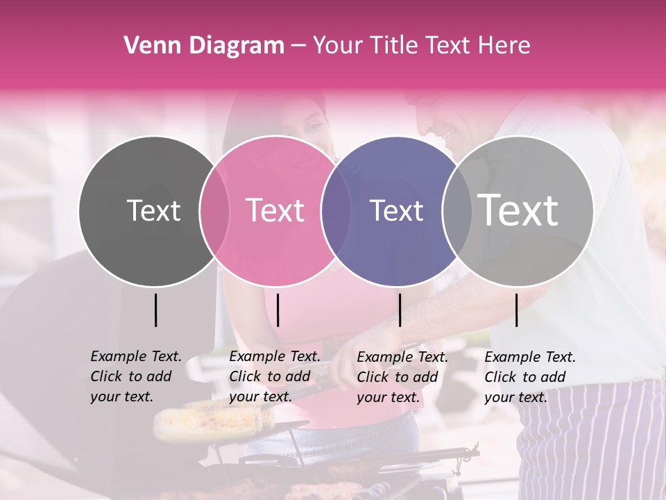 Husband Smiling Holding PowerPoint Template