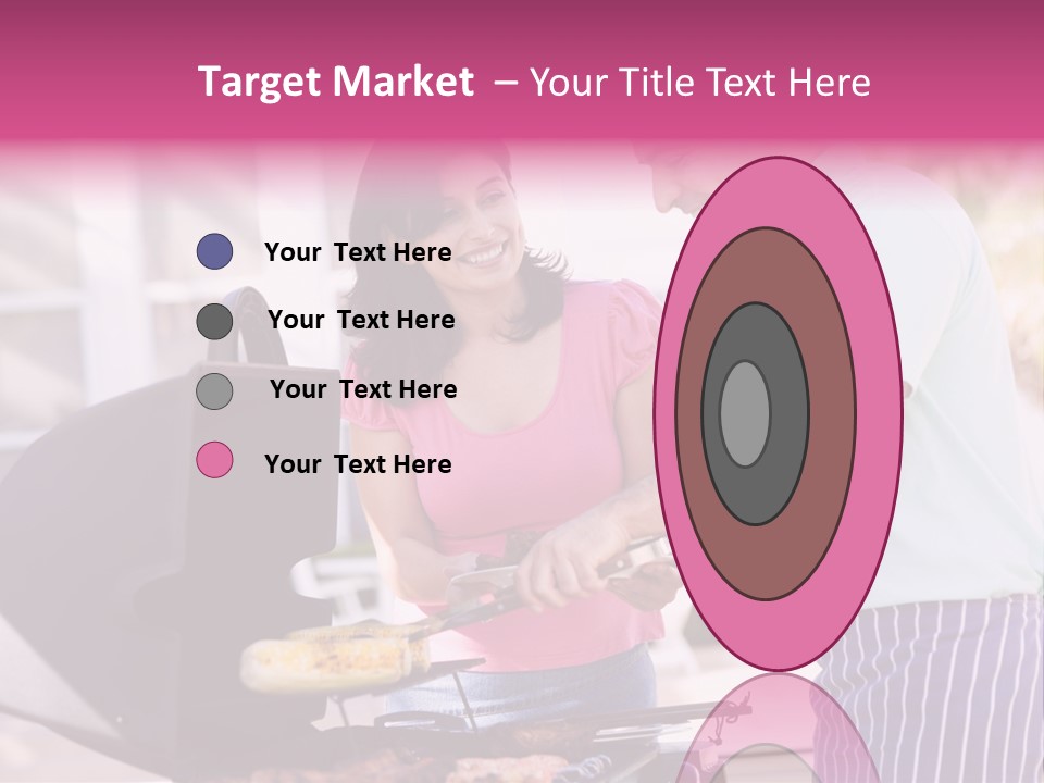 Husband Smiling Holding PowerPoint Template