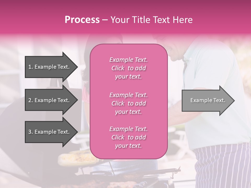 Husband Smiling Holding PowerPoint Template