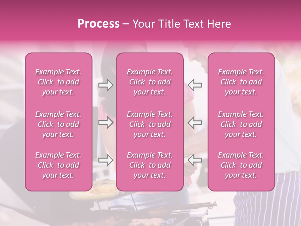Husband Smiling Holding PowerPoint Template